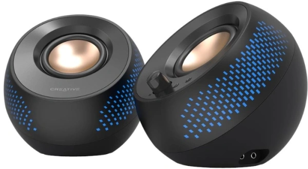 Колонки Creative Pebble X 2.0 черный 30Вт BT портативные