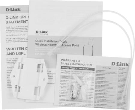 Точка доступа D-Link DAP-3410/RU/A1A N300 10/100BASE-TX белый