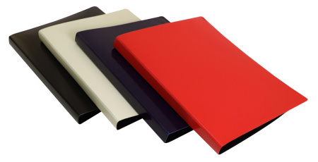 Папка метал.пруж.скоросш. Бюрократ DeLuxe DL07PBBERRY A4 пластик 0.7мм кор.27мм черничный