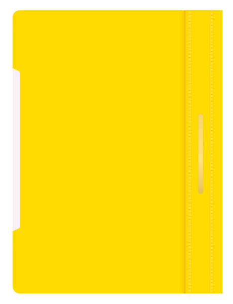 Папка-скоросшиватель Бюрократ Люкс -PSL20YEL A4 прозрач.верх.лист пластик желтый 0.14/0.18