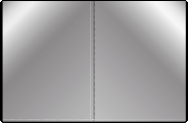 Папка с 20 прозр.вклад. Бюрократ -BPV20BLACK A4 пластик 0.6мм торц.карм с бум. встав черный