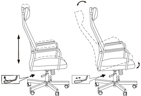 Кресло Бюрократ KB-5M черный TW-01 3C11 сетка/ткань с подголов. крестов. металл черный