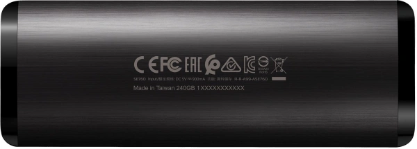 Накопитель SSD A-Data USB-C 2TB ASE760-2TU32G2-CBK SE760 1.8" черный