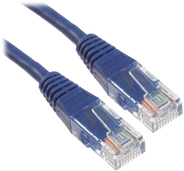 Патч-корд Lanmaster TWT-45-45-2.0-BL UTP RJ-45 вил.-вилка RJ-45 кат.5E 2м синий ПВХ (уп.:1шт)