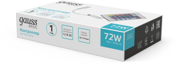 Контроллер RGB Gauss Basic для лен.светод. (BT610)