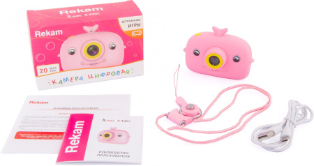 Фотоаппарат Rekam iLook K430i розовый 20Mpix 2" 720p microSD CMOS/Li-Ion