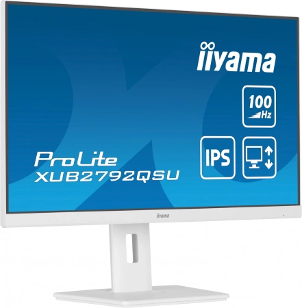 Монитор Iiyama 27" XUB2792QSU-W6 IPS WQ бел 0.4ms DVI HDMI DP USB M/M HAS Piv 100Hz 250cd In
