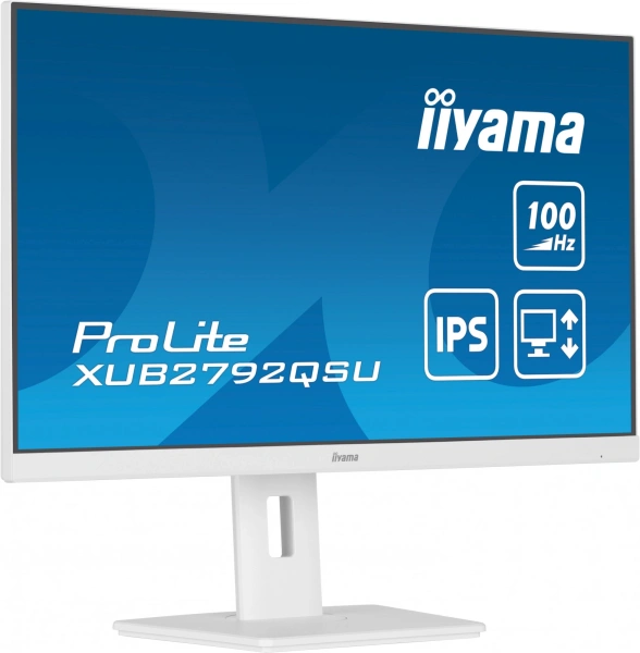 Монитор Iiyama 27" XUB2792QSU-W6 IPS WQ бел 0.4ms DVI HDMI DP USB M/M HAS Piv 100Hz 250cd In
