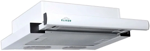 Вытяжка встраиваемая Elikor Интегра 50П-400-В2Л белый управление: кнопочное (1 мотор)