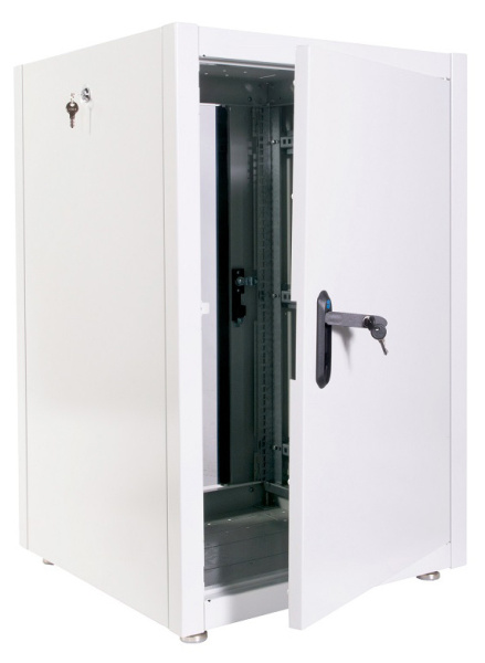 Шкаф коммутационный ЦМО (ШТК-Э-18.6.6-13АА) напольный 18U 598x600мм пер.дв.стекл металл 2 бок.пан. 540кг серый 515мм 43кг 180град. 920мм IP20