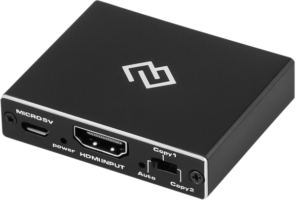 Сплиттер аудио-видео Digma DHSP-v2x2 HDMI (f)/2хHDMI (f) черный