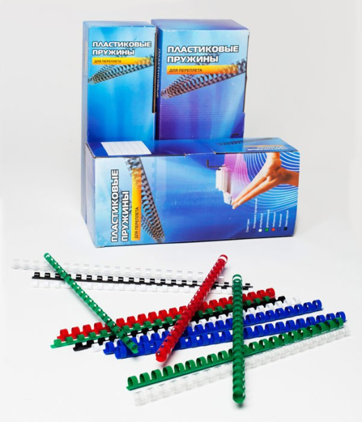 Пружины для переплета пластиковые Office Kit d=6мм A4 белый (100шт) BP2001