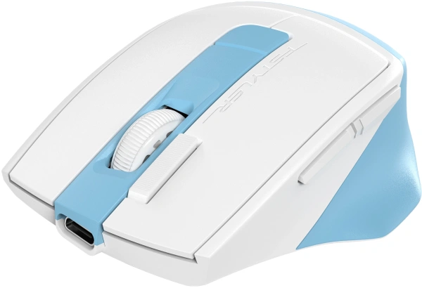 Мышь A4Tech Fstyler FG45CS Air2 голубой/белый оптическая (2000dpi) silent беспроводная USB для ноутб