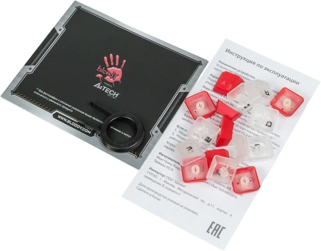 Клавиатура A4Tech Bloody B975 механическая черный USB Multimedia for gamer LED (подставка для запястий)