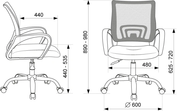 Кресло Бюрократ CH-695NLTSL черный TW-01 TW-11 сетка/ткань крестов. металл хром