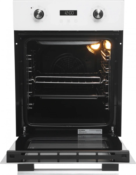 Духовой шкаф Электрический Hyundai HEO 45411 WG белый стекло