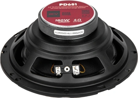 Колонки автомобильные ACV PD-651 BEATS (без решетки) 180Вт 88дБ 4Ом 16см (6.5дюйм) (ком.:2кол.) коаксиальные однополосные