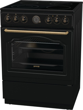 Плита Электрическая Gorenje GECS6B71CLB черный стеклокерамика (без крышки)