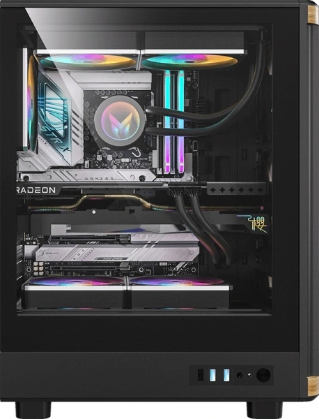 Корпус Formula TimberLine T1 черный без БП ATX 4x120mm 1xUSB2.0 1xUSB3.0 1xUSB3.1 audio bott PSU