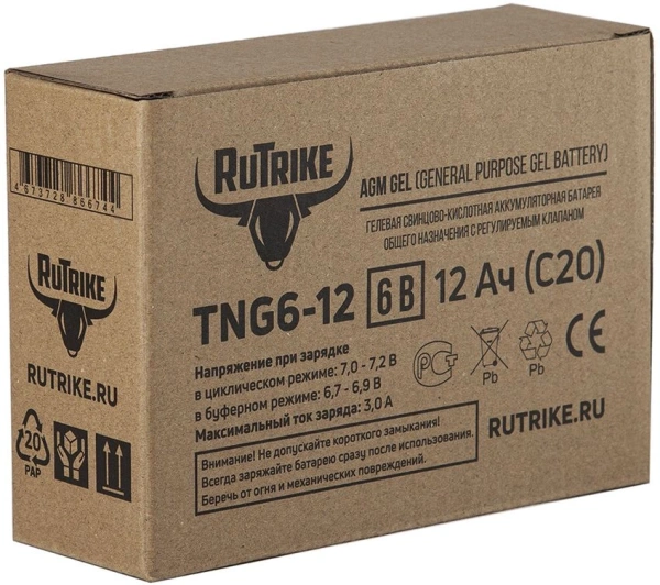 Батарея для ИБП Rutrike TNG6-12 6В 12Ач