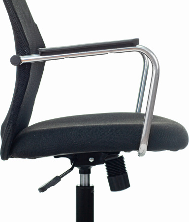 Кресло Бюрократ KB-5M черный TW-01 3C11 сетка/ткань с подголов. крестов. металл хром