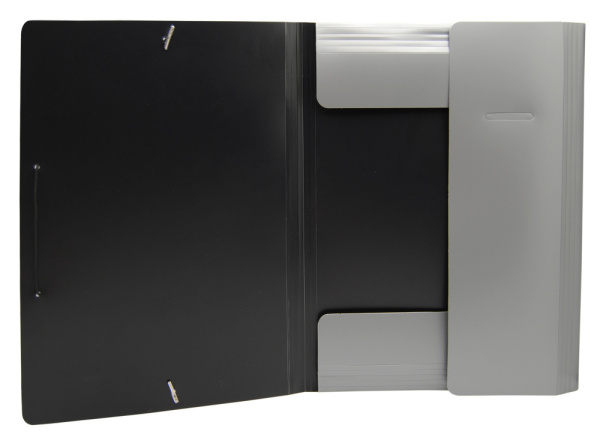 Папка на резинке Silwerhof Perlen 311918-77 A4 песок полипропилен 0.6мм серебристый металлик