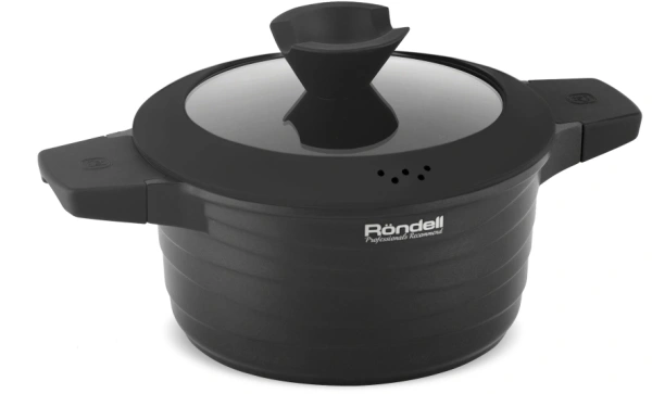 Кастрюля Rondell Walzer RDA-766 4.7л. d=24см (с крышкой) черный