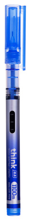 Ручка роллер Deli Think (EQ300-BL) синий d=0.5мм син. черн. игловидный пиш. наконечник