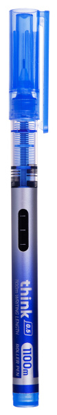 Ручка роллер Deli Think (EQ300-BL) синий d=0.5мм син. черн. игловидный пиш. наконечник