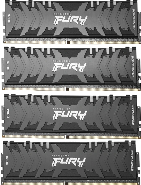 Память DDR4 4x8Gb 3200MHz Kingston KF432C16RBAK4/32 Fury Renegade RGB RTL Gaming PC4-25600 CL16 DIMM 288-pin 1.35В single rank с радиатором Ret