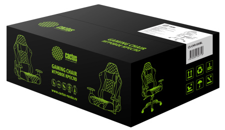 Кресло игровое Cactus CS-CHR-030BL черный эко.кожа с подголов. крестов. сталь