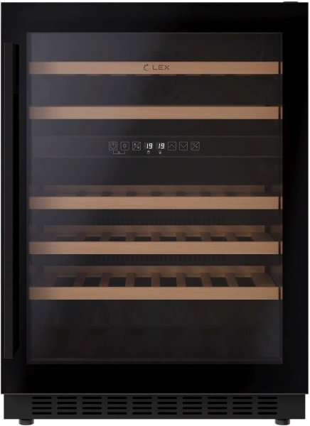 Винный шкаф Lex LWD6046BL dual zone 1-нокамерн. черный