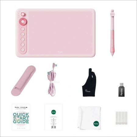 Графический планшет Parblo Intangbo X7 USB Type-C розовый
