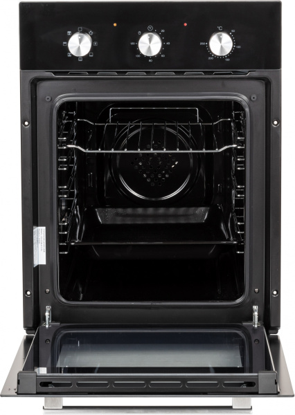 Духовой шкаф Электрический Lex EDM 4570 BL стекло черное