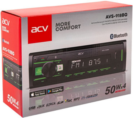 Автомагнитола ACV AVS-918BG 1DIN 4x50Вт