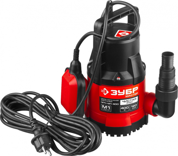 Насос дренажный Зубр НПЧ-М1-400 400Вт 7200л/час
