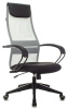 Кресло руководителя Бюрократ CH-607 светло-серый TW-02 сиденье черный сетка/ткань с подголов. крестов. пластик