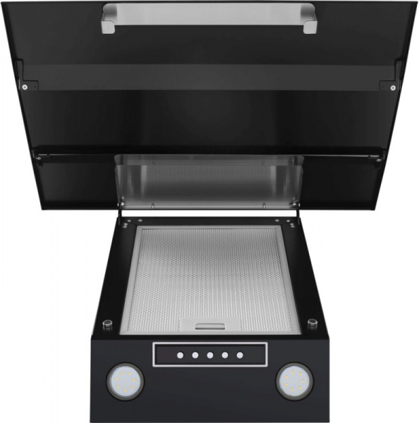 Вытяжка каминная Maunfeld Bridge 60 черный/черное стекло управление: кнопочное (1 мотор)