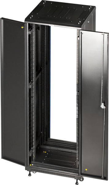 Шкаф коммутационный Lanmaster (TWT-CBB-42U-6X8-P1) напольный 42U 600x800мм пер.дв.перфор. задн.дв.пе