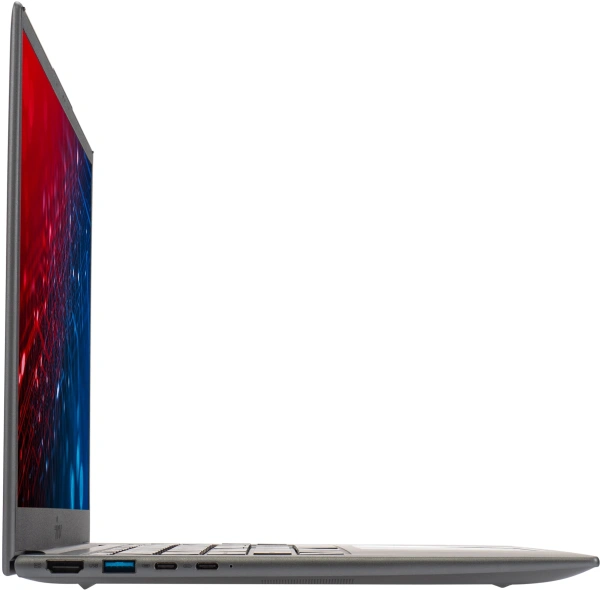 Ноутбук IRU Planio 14INPR N-series N100 16Gb SSD512Gb Intel UHD Graphics 14" IPS FHD (1920x1080) Free DOS grey WiFi BT Cam 5000mAh (2078487)