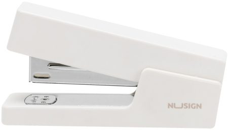 Степлер Deli NS084-WT Nusign 24/6 26/6 (20листов) белый 100скоб коробка