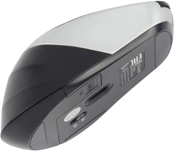 Мышь Оклик 516MW черный/серебристый оптическая (1600dpi) silent беспроводная BT/Radio USB для ноутбу