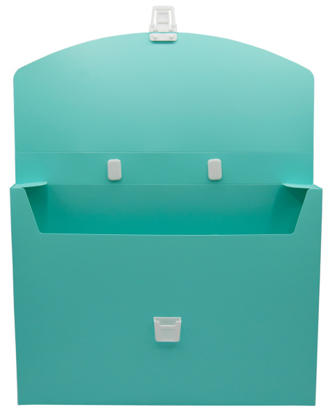 Портфель Бюрократ Pastel PASTPP01GRN 1 отдел. A4 пластик 0.7мм мятный