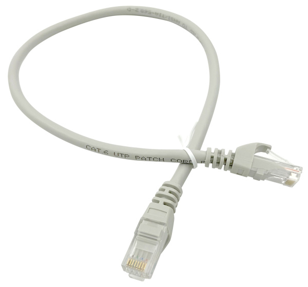 Патч-корд Buro UTP 4 пары cat6 CCA molded 0.5м серый RJ-45 (m)-RJ-45 (m)