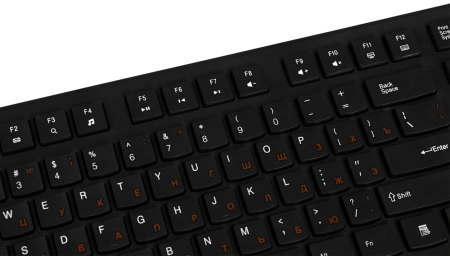 Клавиатура Оклик 505M черный USB slim