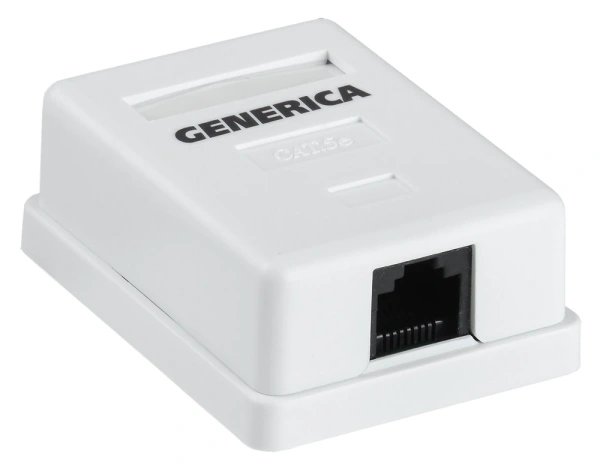 Розетка ITK Generica CS2-1C5EU-12-G настенная 49.2x65.5x25.2мм RJ45 пластик белый (упак.:1шт)