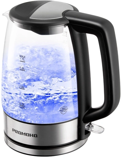 Чайник электрический Редмонд KG228 1.7л. 2200Вт сталь корпус: пластик/стекло