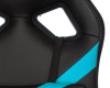 Кресло игровое Zombie DRIVER черный/голубой эко.кожа с подголов. крестов. пластик