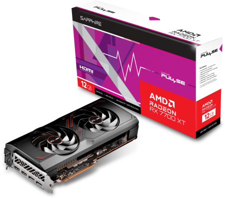 Видеокарта Sapphire PCI-E 4.0 11335-04-20G PULSE RX 7700 XT GAMING AMD RX7700XT 12Gb 192bit GDDR6 21