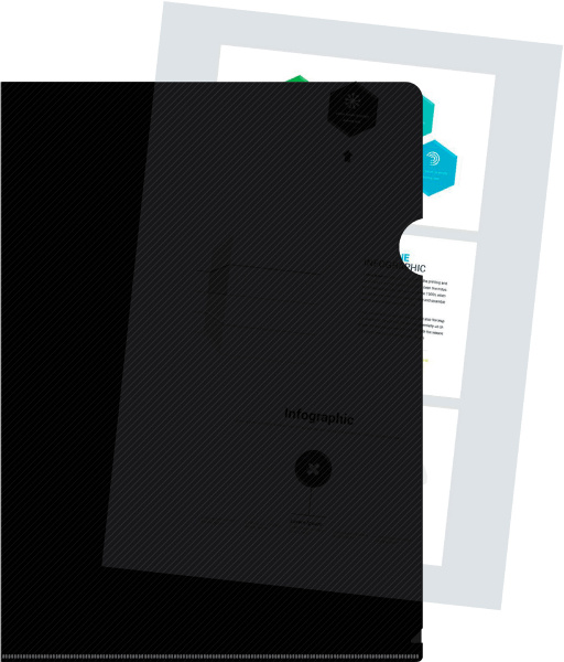 Папка-уголок Бюрократ DeLuxe DLCBLCK A4 пластик 0.18мм черный